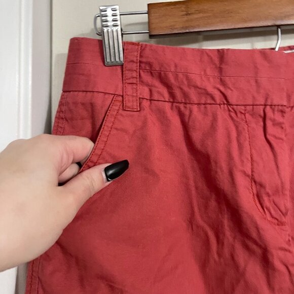 J. Crew Womens Pink Mid Rise Pockets Cotton Broken In Chino Shorts Size 4 - Picture 3 of 8
